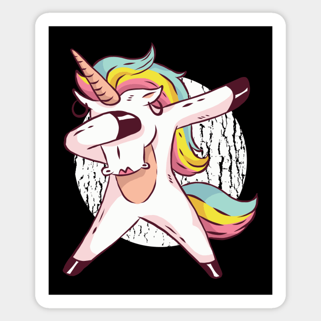 Unicorn Dab Dabbing Sticker by LR_Collections